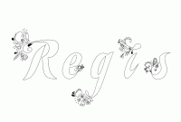 Dessin a colorier du prenom Regis