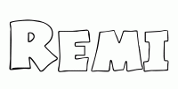 Dessin a colorier du prenom Remi