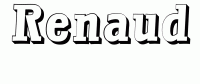 Dessin a colorier du prenom Renaud