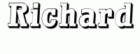 Dessin a colorier du prenom Richard