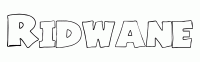 Dessin a colorier du prenom Ridwane
