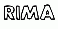Dessin a colorier du prenom Rima
