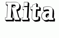 Dessin a colorier du prenom Rita