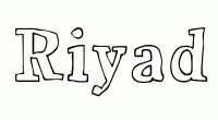 Dessin a colorier du prenom Riyad