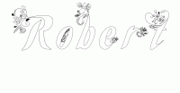 Dessin a colorier du prenom Robert