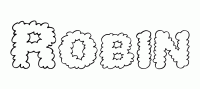 Dessin a colorier du prenom Robin