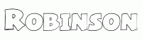 Dessin a colorier du prenom Robinson