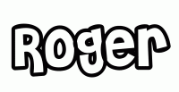 Dessin a colorier du prenom Roger