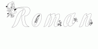 Dessin a colorier du prenom Roman