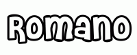 Dessin a colorier du prenom Romano