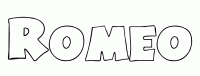 Dessin a colorier du prenom Romeo