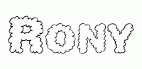 Dessin a colorier du prenom Rony