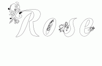 Dessin a colorier du prenom Rose