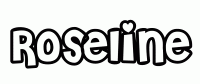 Dessin a colorier du prenom Roseline