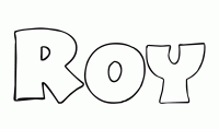 Dessin a colorier du prenom Roy