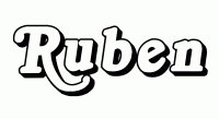 Dessin a colorier du prenom Ruben