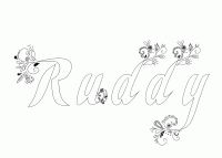 Dessin a colorier du prenom Ruddy