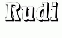 Dessin a colorier du prenom Rudi