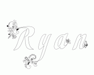 Dessin a colorier du prenom Ryan