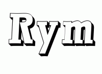 Dessin a colorier du prenom Rym