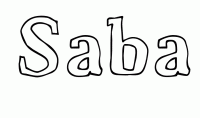 Dessin a colorier du prenom Saba