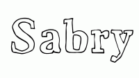 Dessin a colorier du prenom Sabry