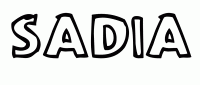 Dessin a colorier du prenom Sadia