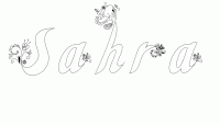 Dessin a colorier du prenom Sahra