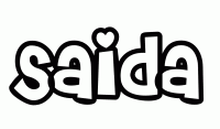 Dessin a colorier du prenom Saida