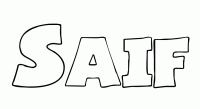 Dessin a colorier du prenom Saif