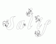 Dessin a colorier du prenom Salif