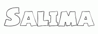 Dessin a colorier du prenom Salima