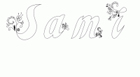 Dessin a colorier du prenom Sami