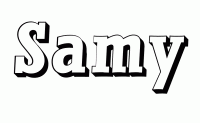 Dessin a colorier du prenom Samy