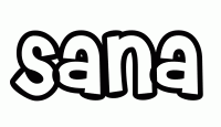 Dessin a colorier du prenom Sana