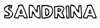 Dessin a colorier du prenom Sandrina