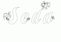 Dessin a colorier du prenom Seda