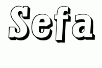 Dessin a colorier du prenom Sefa