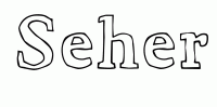 Dessin a colorier du prenom Seher