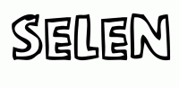 Dessin a colorier du prenom Selen