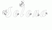 Dessin a colorier du prenom Selena