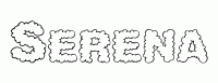 Dessin a colorier du prenom Serena