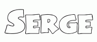 Dessin a colorier du prenom Serge