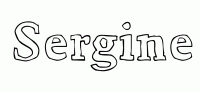 Dessin a colorier du prenom Sergine