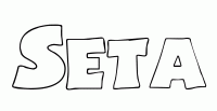 Dessin a colorier du prenom Seta