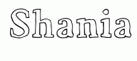 Dessin a colorier du prenom Shania