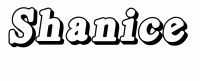 Dessin a colorier du prenom Shanice