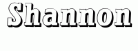 Dessin a colorier du prenom Shannon