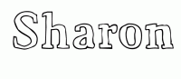 Dessin a colorier du prenom Sharon