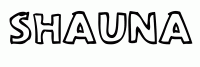 Dessin a colorier du prenom Shauna